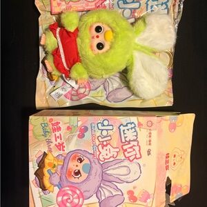 Lime Green and White Plush Bunny Toy